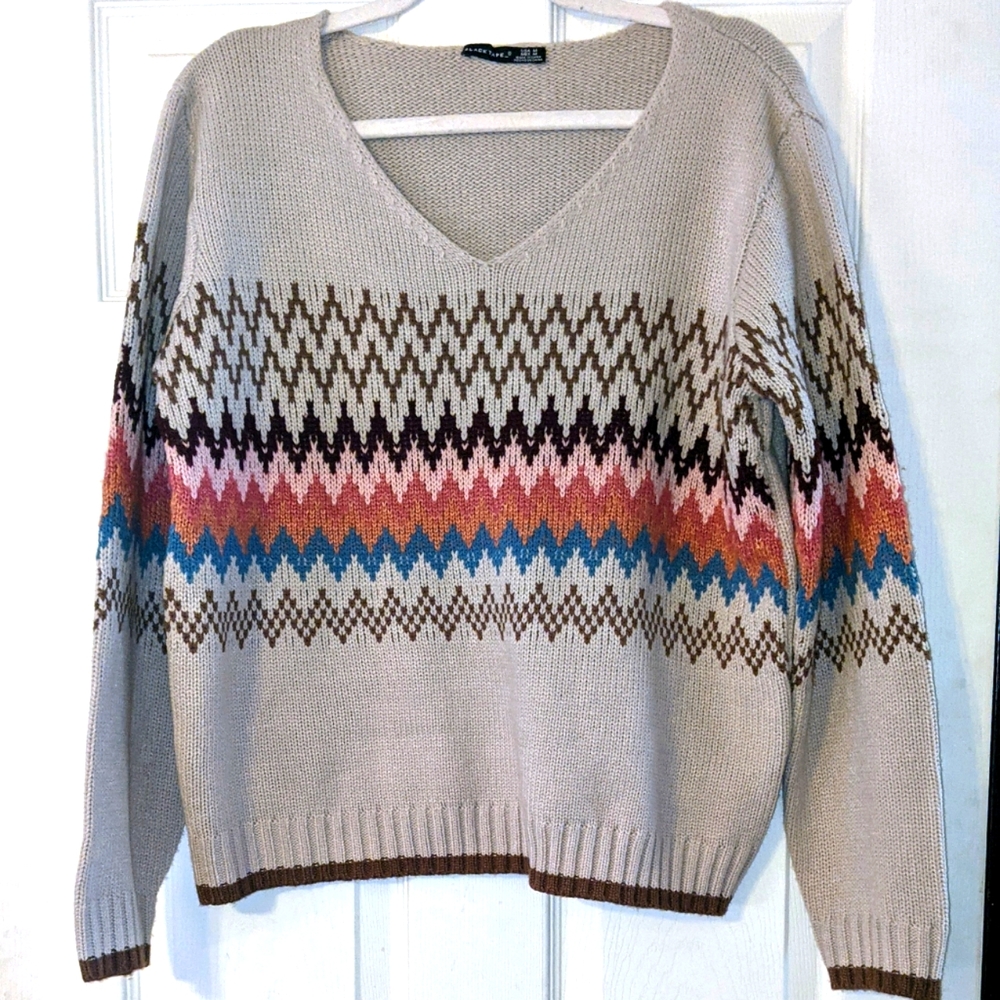 Black Tape Sweater Women's Sz Medium